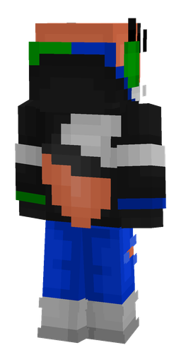 Black skin: body, back render