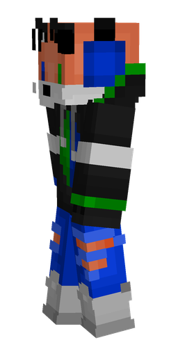 Black skin: body, left side render