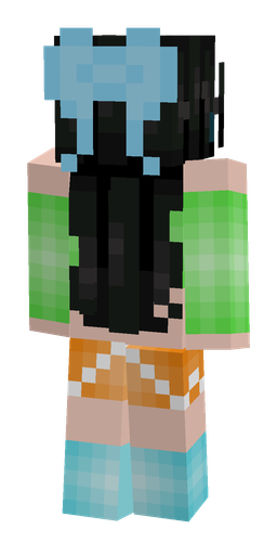 Black skin: body, back render