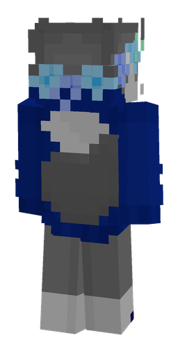 Blue skin: body, back render