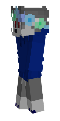 Blue skin: body, left side render