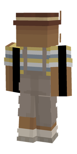 Brown skin: body, back render