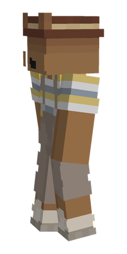 Brown skin: body, left side render