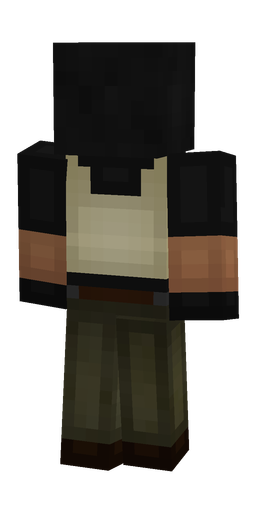 Black skin: body, back render