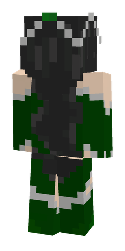 Black skin: body, back render
