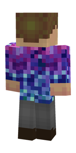 Blue skin: body, back render