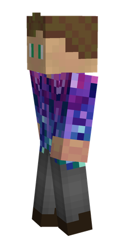 Blue skin: body, left side render