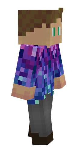 Blue skin: body, right side render