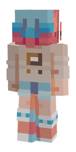 Blue skin: body, back render