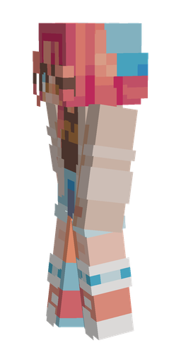 Blue skin: body, left side render
