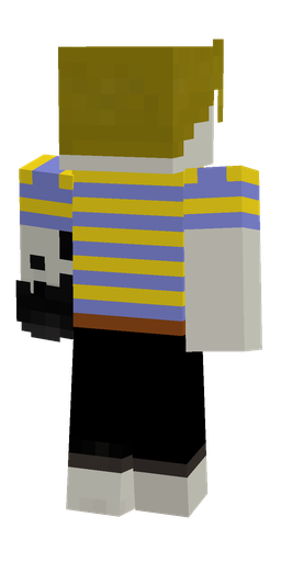 Black skin: body, back render