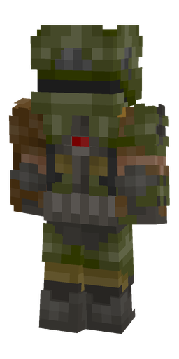 Black skin: body, back render