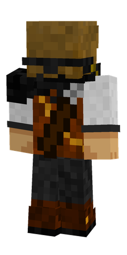 Black skin: body, back render