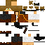 Black skin: raw texture render