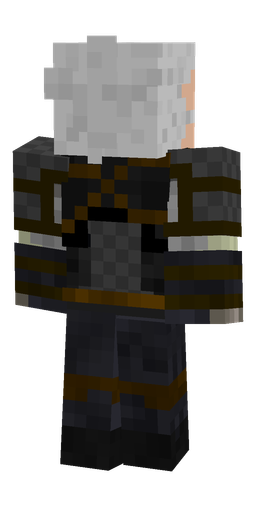 Black skin: body, back render