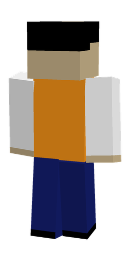 Blue skin: body, back render
