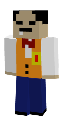 Blue skin: body, front render