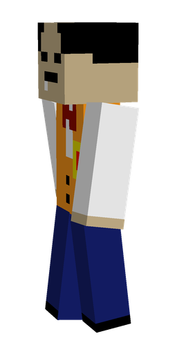 Blue skin: body, left side render