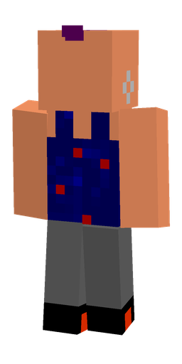 Blue skin: body, back render