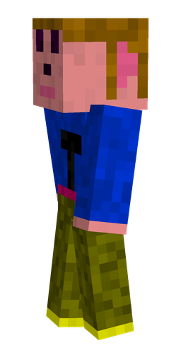 Blue skin: body, left side render