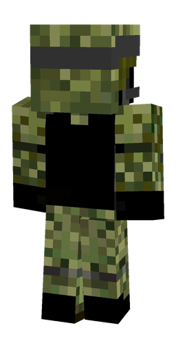 Black skin: body, back render
