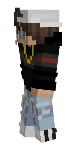 Black skin: body, left side render