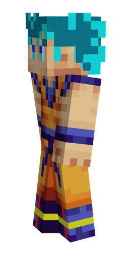 Blue skin: body, left side render