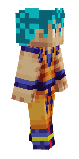 Blue skin: body, right side render