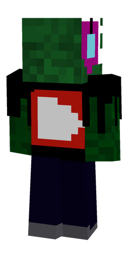 Black skin: body, back render
