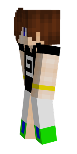 Brown skin: body, left side render