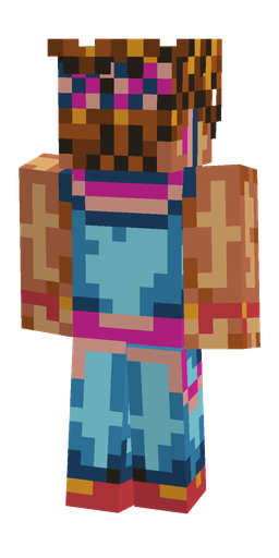 Blue skin: body, back render