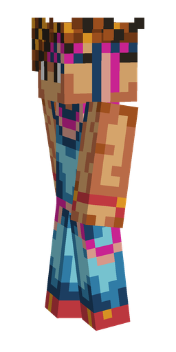 Blue skin: body, left side render