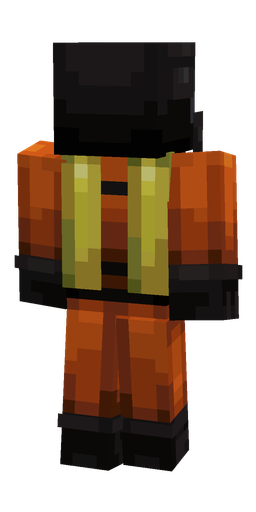 Black skin: body, back render