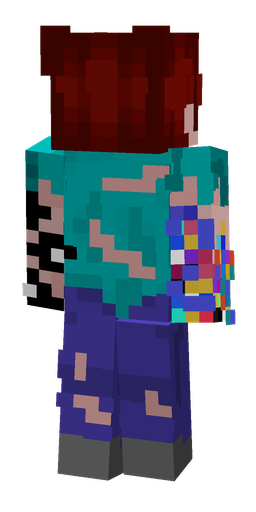 Blue skin: body, back render