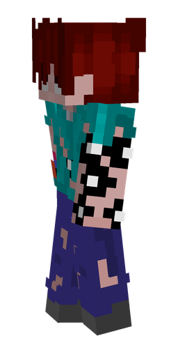 Blue skin: body, left side render