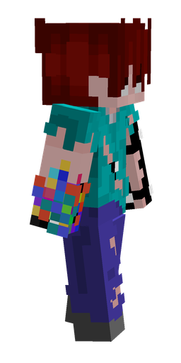 Blue skin: body, right side render