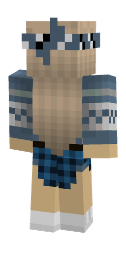 Blue skin: body, back render