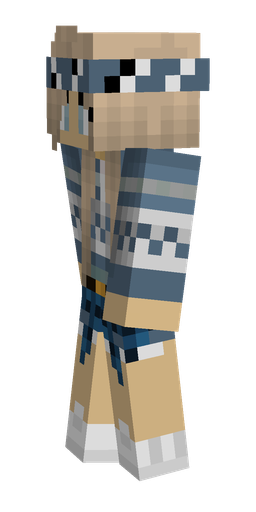 Blue skin: body, left side render