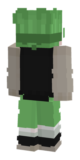 Black skin: body, back render