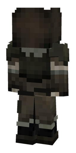 Black skin: body, back render