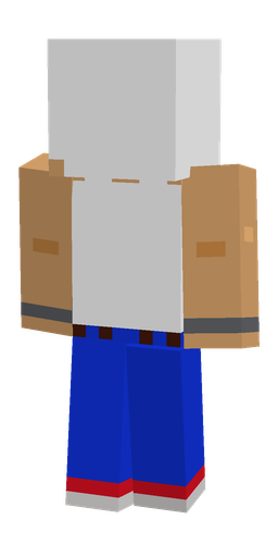 Blue skin: body, back render
