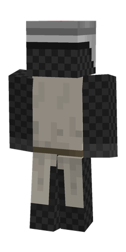 Black skin: body, back render
