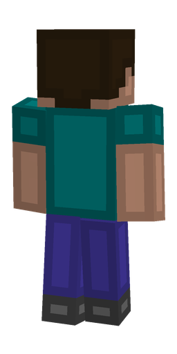 Blue skin: body, back render