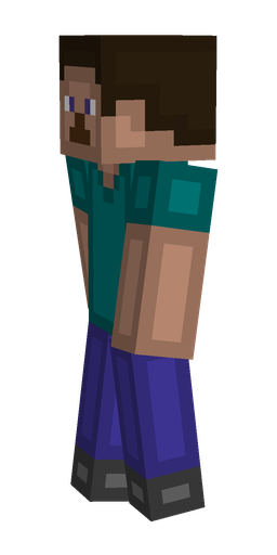 Blue skin: body, left side render