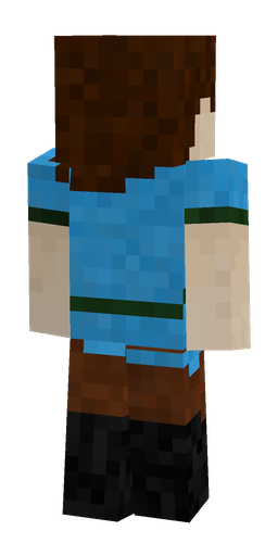 Black skin: body, back render