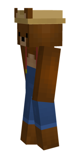 Blue skin: body, left side render