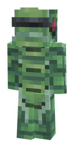 Green skin: body, back render