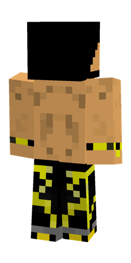 Black skin: body, back render