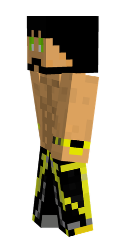 Black skin: body, left side render
