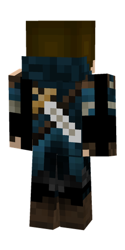 Black skin: body, back render